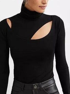 Marcella Black Cut Out Long Sleeve